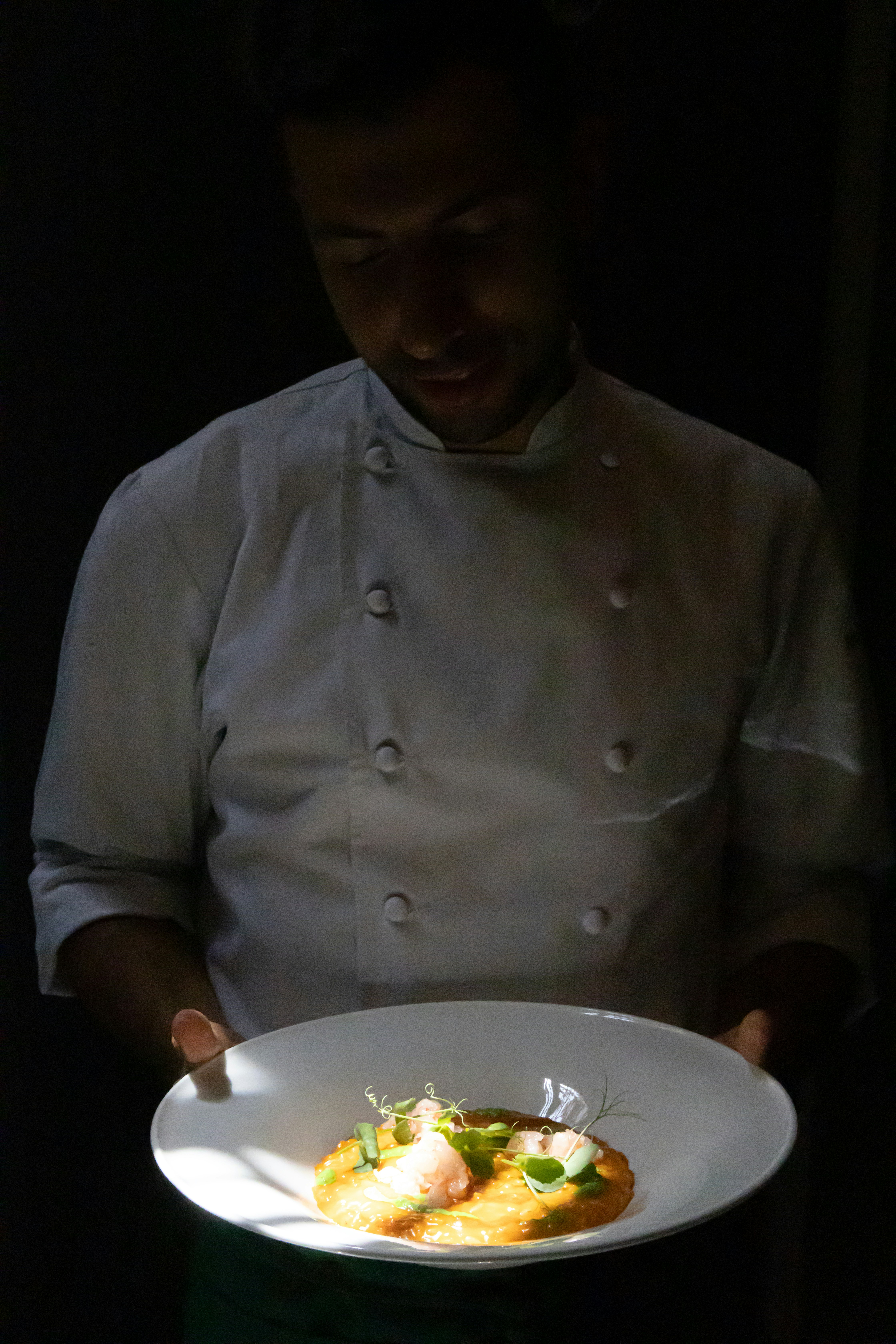 Plat gastronomique dressé avec élégance